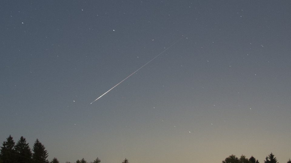 Jasný meteor bolid ze srpna roku 2014