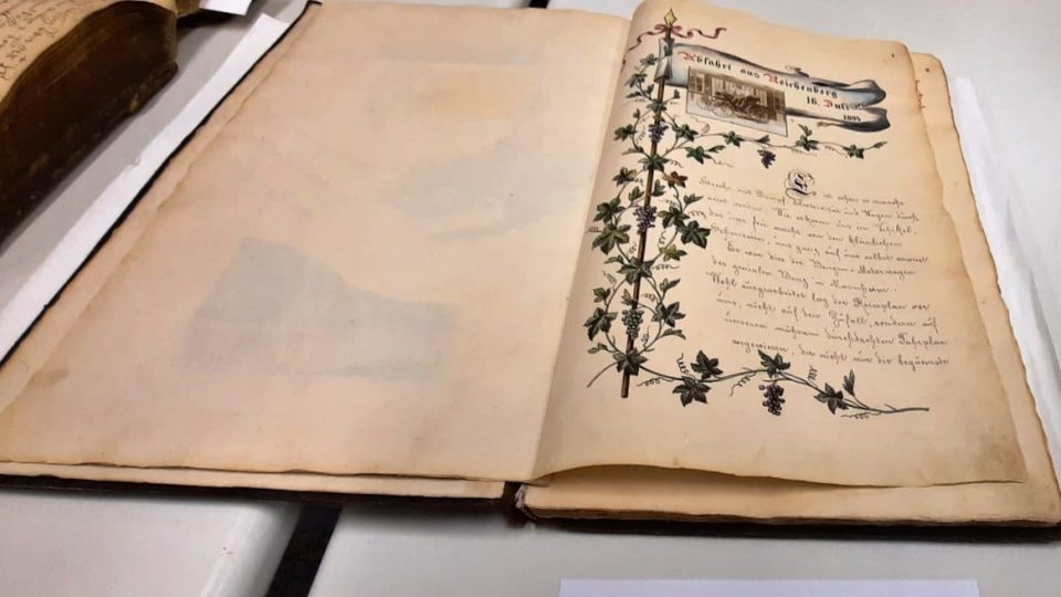 Deník Theodora Liebiega v libereckém archivu
