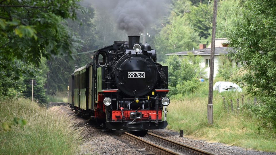 Parní lokomotiva jezdí v německém příhraničí pravidelně