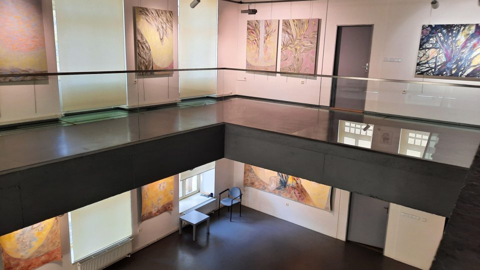 Jablonecká Galerie N vystavuje díla Svatoslava Krotkého malovaná na netradičních textilních materiálech