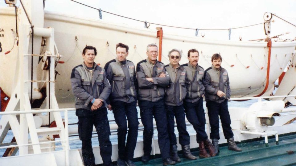 Posádky prvních dvou liazek na trajektu (1985)