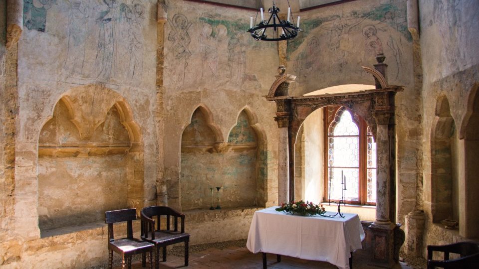 Interiér hradu Houska
