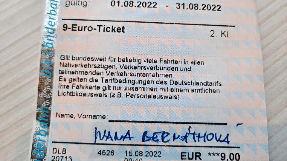 Celoměsíční jízdenka na německé vlaky
