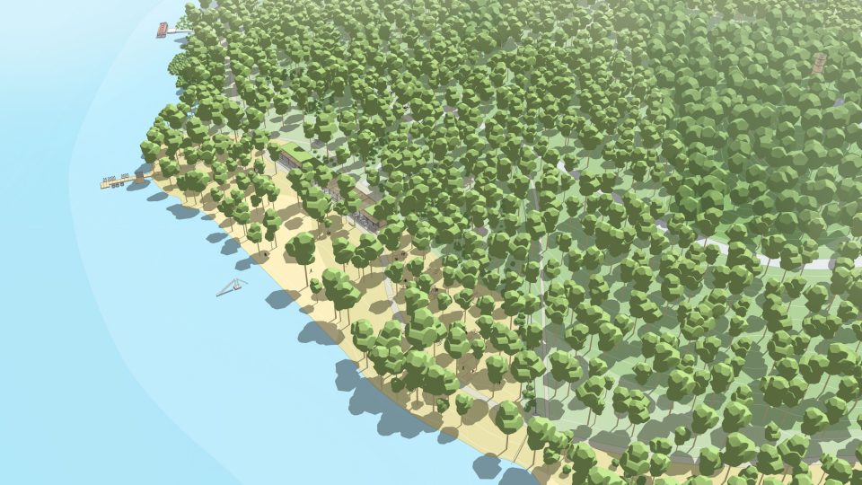 Vizualizace projektu „Nové Pláže Doksy - Máchovo jezero“ - celek