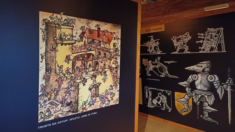 Jiří Winter Neprakta namaloval přes 35 tisíc vtipů a ilustrací, což mu vyneslo zápis do Guinnessovy knihy rekordů | foto: Soňa Vaicenbacherová, Český rozhlas Jiří Winter Neprakta namaloval přes 35 tisíc vtipů a ilustrací, což mu vyneslo zápis do Guinnessovy knihy rekordů