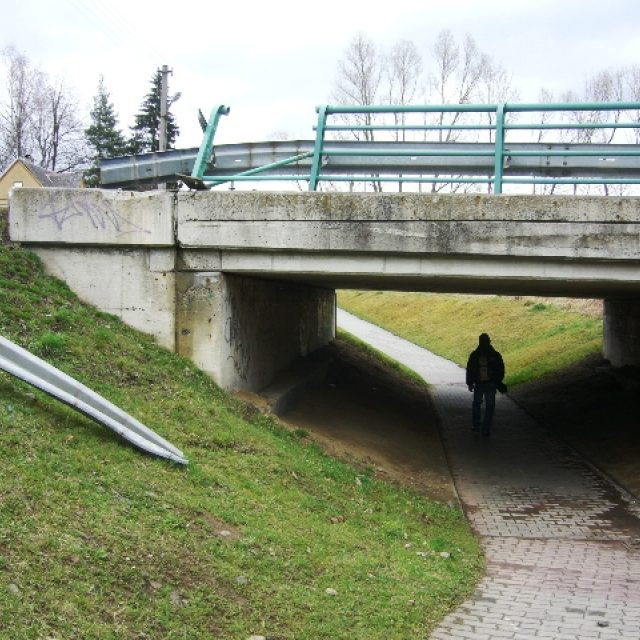 Nehody na skalické křižovatce u Nového Boru ohrožují i chodce v podchodu | foto: Tomáš Mařas,  Český rozhlas