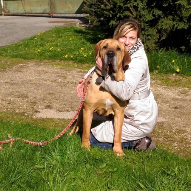 Redaktorka Českého rozhlasu Liberec Lucie Fürstová a Tosík z libereckého útulku Archa | foto: Lucie Fürstová,  Český rozhlas