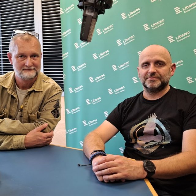 Ředitel Zoo Liberec David Nejedlo a jeho host,  hlavní zoolog zahrady Luboš Melichar | foto: Michal Balák,  Český rozhlas