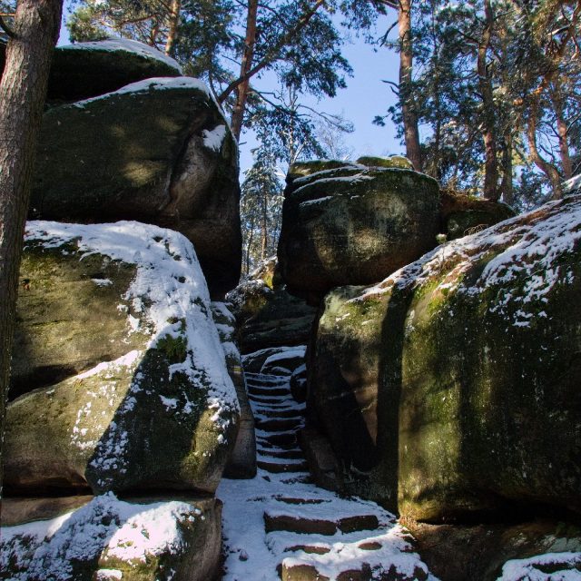 Skalní bludiště Chléviště | foto: Jaroslav Hoření,  Český rozhlas