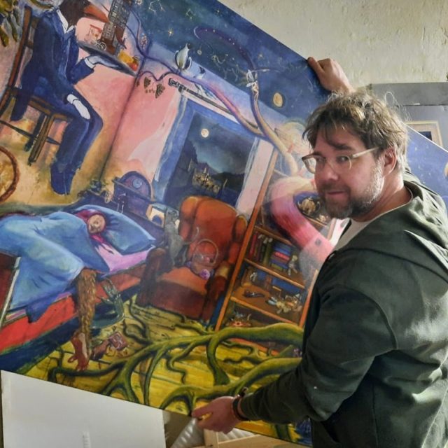 Liberecký umělec Adam Windsor připravuje výstavu Procesistů | foto: Tomáš Mařas,  Český rozhlas