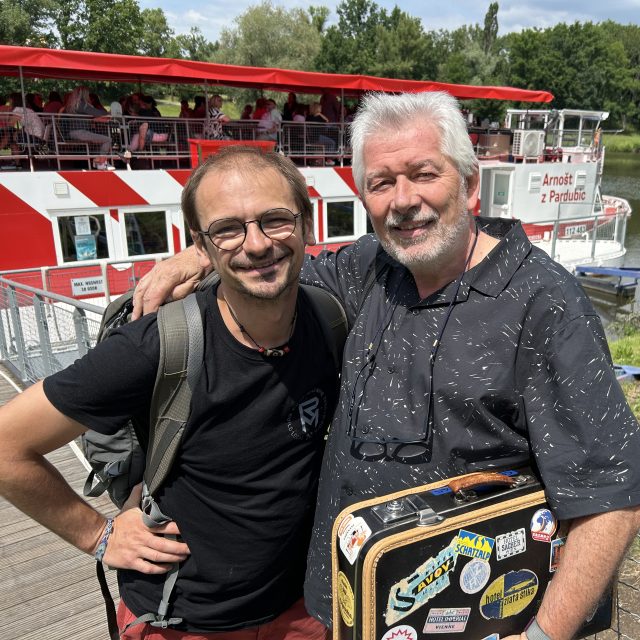 Na cestách s Petrem Janem Juračkou - u Labe v Pardubicích | foto: archiv Petra Voldána