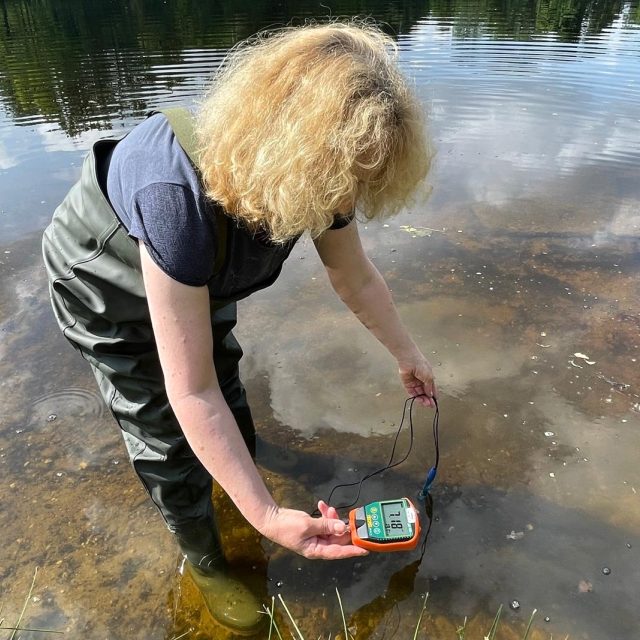 Hygienici kontrolují kvalitu vody v rybníce v Novém Městě pod Smrkem | foto: Pavla Štěpánová