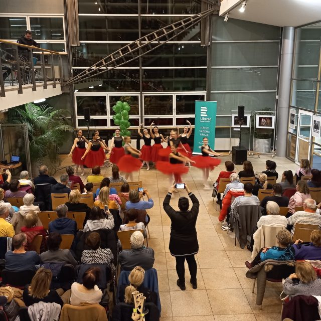 Sál Krajské vědecké knihovny v Liberci zaplnili posluchači Českého rozhlasu Liberec | foto: Michal Balák,  Český rozhlas