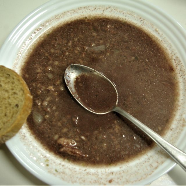 Černá zabíjačková polévka | foto: Vladislava Wildová,  Český rozhlas