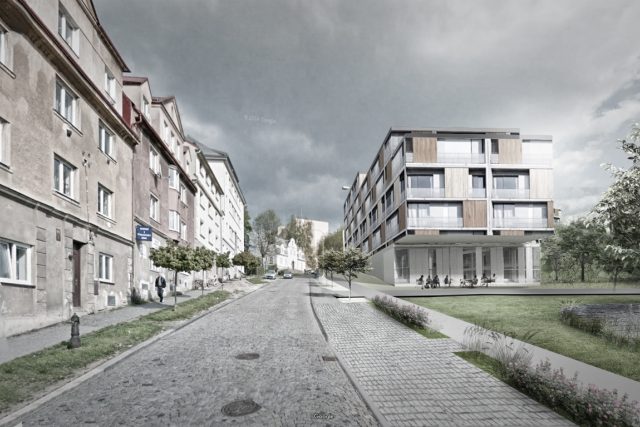 Návrh - vizualizace bytových domů nové čtvrti na libereckém Perštýně z roku 2016 | foto: Jiří Šolc