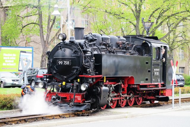 Parní lokomotiva se připravuje na jízdu z německé Žitavy směrem na Oybin a Jonsdorf | foto: Jaroslava Mannová