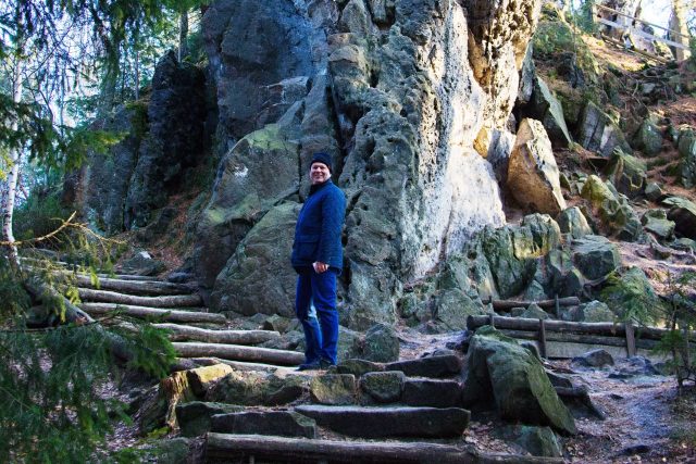 Marek Řeháček na Patheonu na Vranovském hřebeni | foto: Jaroslav Hoření,  Český rozhlas