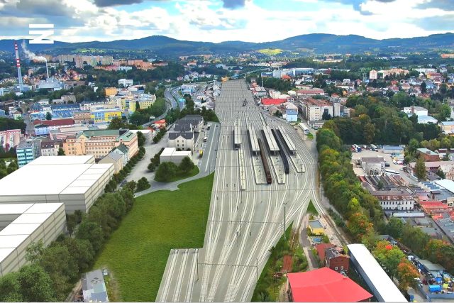 Tak by mohl v budoucnu vypadat dopravní terminál v Liberci  (vizualizace) | foto: Liberecký kraj,  Správa železnic