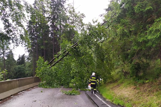 Po nedělních bouřkách zasahovali hasiči nejvíce na Železnobrodsku a Semilsku | foto: twitter HZS Libereckého kraje