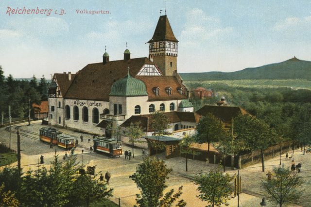 Historická pohlednice Lidových sadů | foto: Severočeské muzeum v Liberci