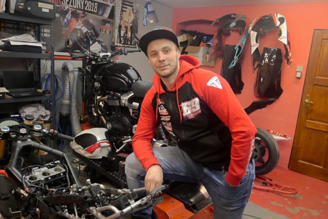 Motocyklový závodník Petr Najman | foto: Pavel Petr,  Český rozhlas
