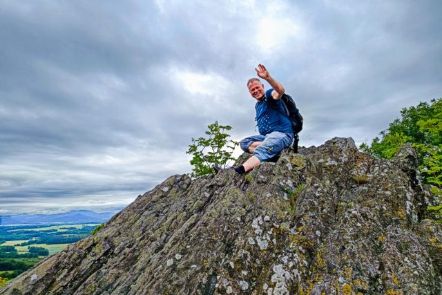 Marek Řeháček na vrchu Stříbrník nad Křižany | foto: Jaroslav Hoření,  Český rozhlas