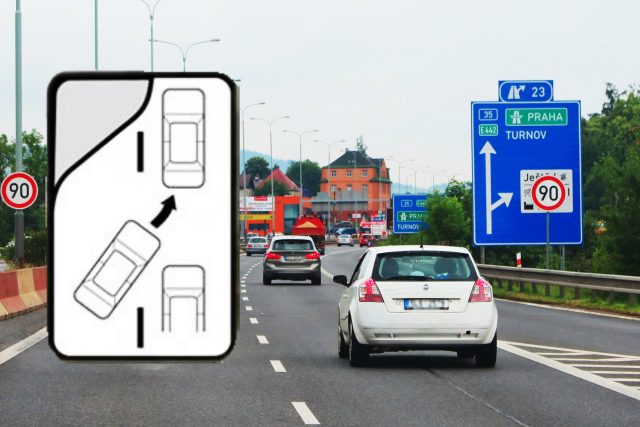 Pravidlo zipu má zajistit vyšší plynulost i bezpečnost silničního provozu | foto: Jaroslava Mannová