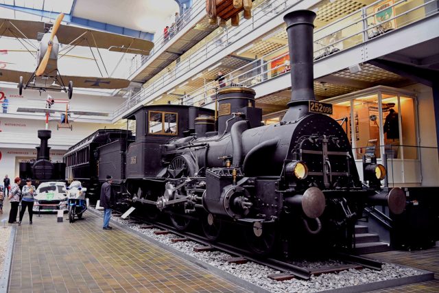 Parní lokomotiva v Technickém muzeu v Praze | foto: Janis Mahbouli